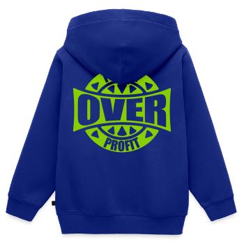 planet over profit Zitat - Kinder Premium Organic Zip Hoodie - Royalblau - Hinten - AI Model Kid Male (0cm)