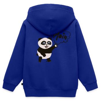 Nature Panda - Kinder Premium Organic Zip Hoodie - Royalblau - Hinten - AI Model Kid Male (0cm)