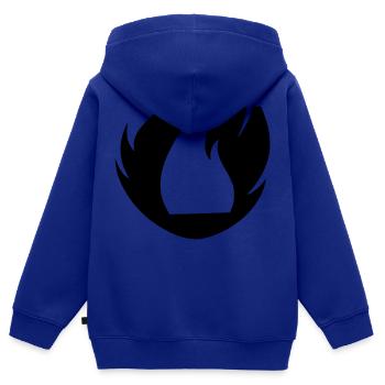 küssende Flamme Flammenrausch - Kinder Premium Organic Zip Hoodie - Royalblau - Hinten - AI Model Kid Male (0cm)