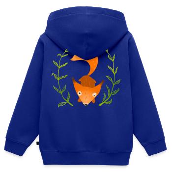 Wildtiere - Kinder Premium Organic Zip Hoodie - Royalblau - Hinten - AI Model Kid Male (0cm)