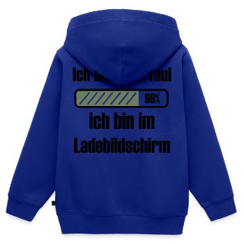 Gamer Sind nicht Faul! - Kinder Premium Organic Zip Hoodie - Royalblau - Hinten - AI Model Kid Male (0cm)
