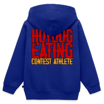 Hotdog Eating Contest Athlete 3 - Kinder Premium Organic Zip Hoodie - Royalblau - Hinten - AI Model Kid Male (0cm)