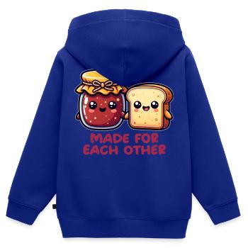 Brot und Marmelade - Kinder Premium Organic Zip Hoodie - Royalblau - Hinten - AI Model Kid Male (0cm)
