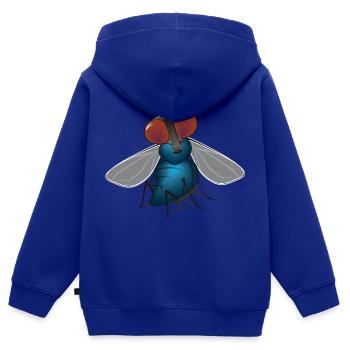 fliege - Kinder Premium Organic Zip Hoodie - Royalblau - Hinten - AI Model Kid Male (0cm)