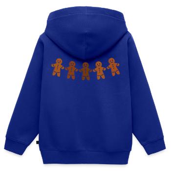 Lebkuchenmänner - Kinder Premium Organic Zip Hoodie - Royalblau - Hinten - AI Model Kid Male (0cm)