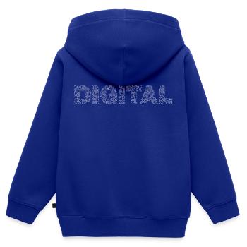 Digital aus nullen und einsen - Kinder Premium Organic Zip Hoodie - Royalblau - Hinten - AI Model Kid Male (0cm)