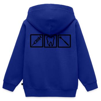 Zahnarzt - Kinder Premium Organic Zip Hoodie - Royalblau - Hinten - AI Model Kid Male (0cm)