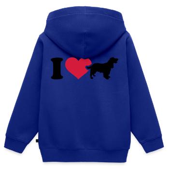 Cocker Spaniel - Kinder Premium Organic Zip Hoodie - Royalblau - Hinten - AI Model Kid Male (0cm)