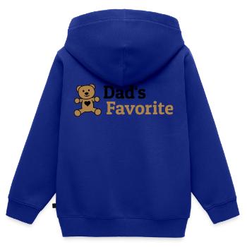 Dads Favorite - Kinder Premium Organic Zip Hoodie - Royalblau - Hinten - AI Model Kid Male (0cm)