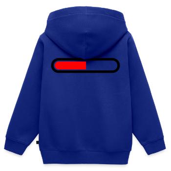 Loading bar vector loaded Loading Design 004 - Kids Premium Organic Zip-up Hoodie - royal blue - Back - AI Model Kid Male (0cm)