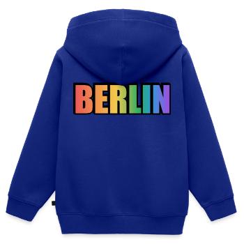 Schwules Berlin - Kinder Premium Organic Zip Hoodie - Royalblau - Hinten - AI Model Kid Male (0cm)
