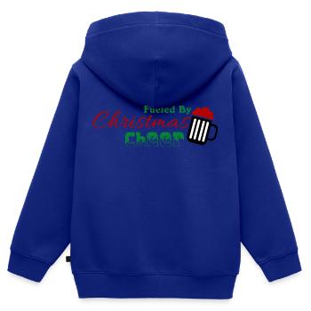 Fueled By Christmas Cheer - Kids Premium Organic Zip-up Hoodie - royal blue - Back - AI Model Kid Male (0cm)