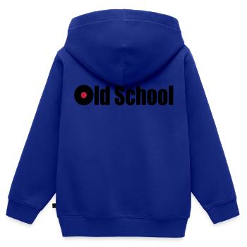 old school - Kinder Premium Organic Zip Hoodie - Royalblau - Hinten - AI Model Kid Male (0cm)