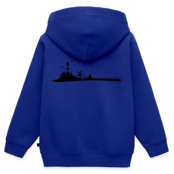 Landschaft - Leuchtturm - Kinder Premium Organic Zip Hoodie - Royalblau - Hinten - AI Model Kid Male (0cm)