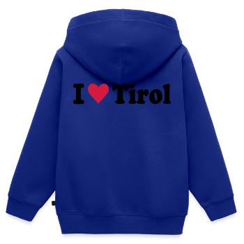 Tirol - Kinder Premium Organic Zip Hoodie - Royalblau - Hinten - AI Model Kid Male (0cm)