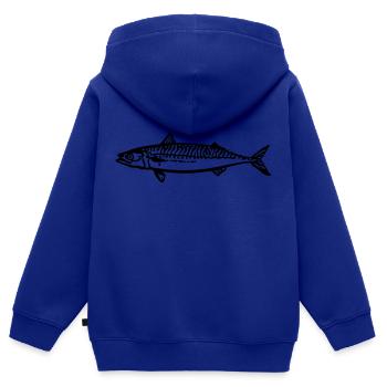 makrele - Kinder Premium Organic Zip Hoodie - Royalblau - Hinten - AI Model Kid Male (0cm)