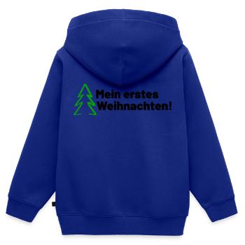 Mein erstes Weihnachten - Kinder Premium Organic Zip Hoodie - Royalblau - Hinten - AI Model Kid Male (0cm)