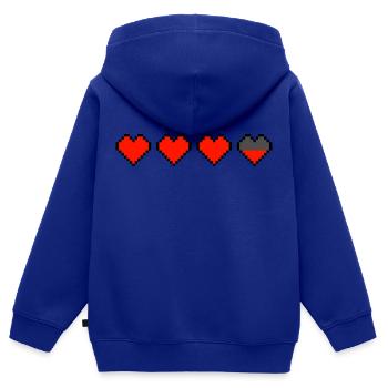 Retro 8-Bit Health Bar - Kinder Premium Organic Zip Hoodie - Royalblau - Hinten - AI Model Kid Male (0cm)