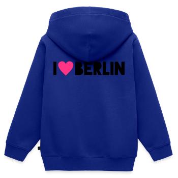 I Love Berlin - Kinder Premium Organic Zip Hoodie - Royalblau - Hinten - AI Model Kid Male (0cm)