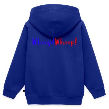 Whoop!Whoop! Blau rot - Kinder Premium Organic Zip Hoodie - Royalblau - Hinten - AI Model Kid Male (0cm)