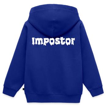 Impostor - Kinder Premium Organic Zip Hoodie - Royalblau - Hinten - AI Model Kid Male (0cm)