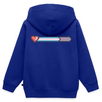 Trans Ladebalken - Kinder Premium Organic Zip Hoodie - Royalblau - Hinten - AI Model Kid Male (0cm)