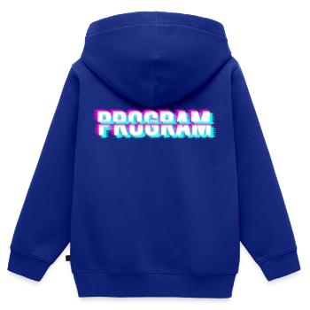 Programme informatique (blanc) - Sweat Premium à capuche zippé enfant bio - bleu roi - Dos - AI Model Kid Male (0cm)