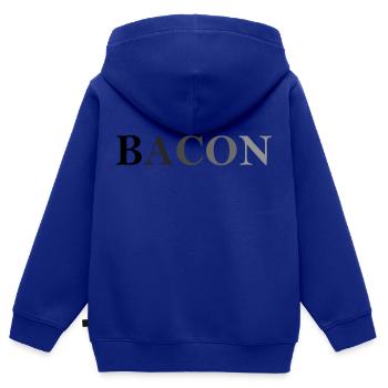 Bacon Verlauf - Kinder Premium Organic Zip Hoodie - Royalblau - Hinten - AI Model Kid Male (0cm)