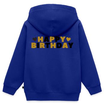 Happy Birthday - Kinder Premium Organic Zip Hoodie - Royalblau - Hinten - AI Model Kid Male (0cm)