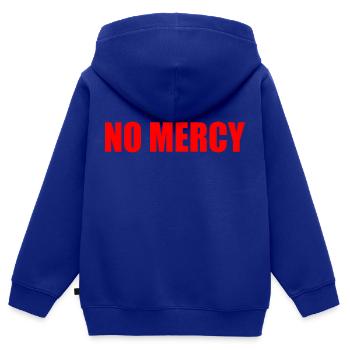 No mercy - Kids Premium Organic Zip-up Hoodie - royal blue - Back - AI Model Kid Male (0cm)
