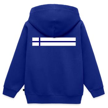 Finnland Fahne - Kinder Premium Organic Zip Hoodie - Royalblau - Hinten - AI Model Kid Male (0cm)