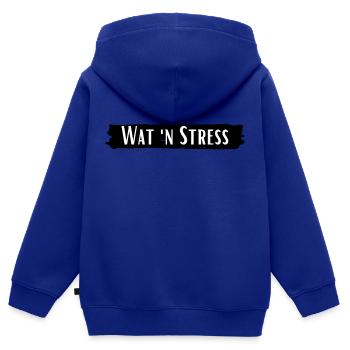 Wat´n Stress Ruhrpott Slang - Kinder Premium Organic Zip Hoodie - Royalblau - Hinten - AI Model Kid Male (0cm)