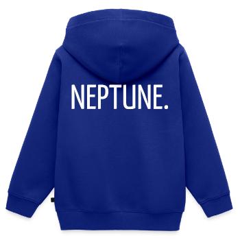 Neptune. - Sweat Premium à capuche zippé enfant bio - bleu roi - Dos - AI Model Kid Male (0cm)
