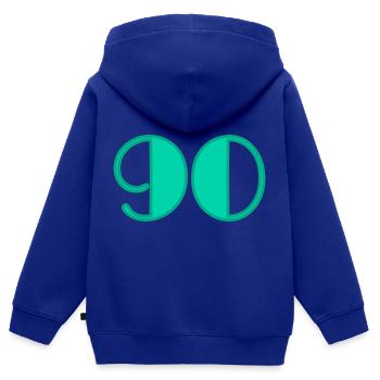 JAHRESTAG. ALLES GUTE ZUM GEBURTSTAG!. ALLES GUTE ZUM GEBURTSTAG!. - Kinder Premium Organic Zip Hoodie - Royalblau - Hinten - AI Model Kid Male (0cm)