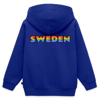 Schwules Schweden - Kinder Premium Organic Zip Hoodie - Royalblau - Hinten - AI Model Kid Male (0cm)