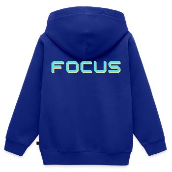 Focus - Kids Premium Organic Zip-up Hoodie - royal blue - Back - AI Model Kid Male (0cm)