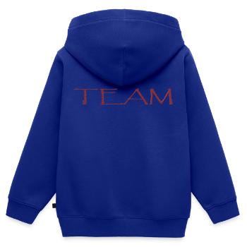 Team - Kinder Premium Organic Zip Hoodie - Royalblau - Hinten - AI Model Kid Male (0cm)