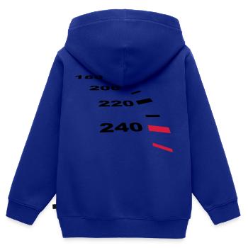 tacho - Kinder Premium Organic Zip Hoodie - Royalblau - Hinten - AI Model Kid Male (0cm)