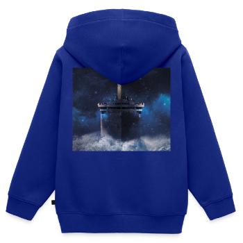Titanic - Kinder Premium Organic Zip Hoodie - Royalblau - Hinten - AI Model Kid Male (0cm)
