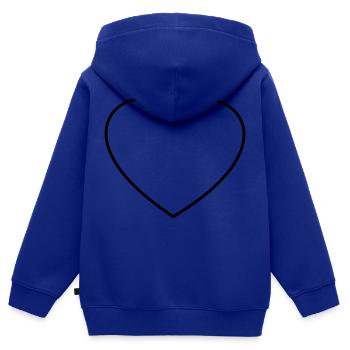 Kontur Herz - Kinder Premium Organic Zip Hoodie - Royalblau - Hinten - AI Model Kid Male (0cm)
