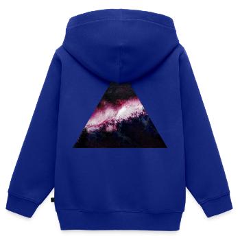 Dreieck Galaxy - Kinder Premium Organic Zip Hoodie - Royalblau - Hinten - AI Model Kid Male (0cm)