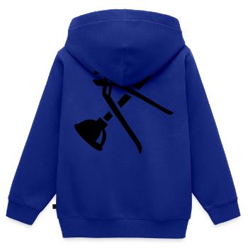 Klempner - Kinder Premium Organic Zip Hoodie - Royalblau - Hinten - AI Model Kid Male (0cm)