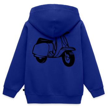 motorroller cool - Kinder Premium Organic Zip Hoodie - Royalblau - Hinten - AI Model Kid Male (0cm)