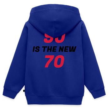 90 / geburtstag / Sport / birthday / neunzig - Kinder Premium Organic Zip Hoodie - Royalblau - Hinten - AI Model Kid Male (0cm)