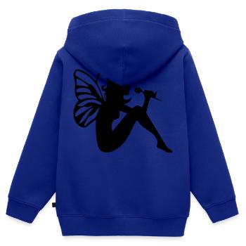 Elfe - Kinder Premium Organic Zip Hoodie - Royalblau - Hinten - AI Model Kid Male (0cm)