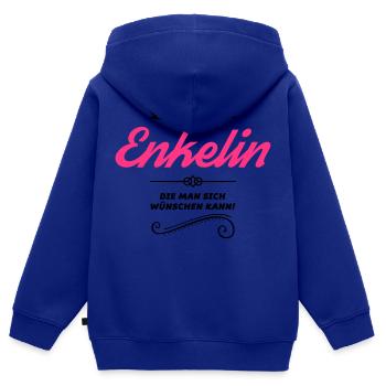 enkelin allerbeste - Kinder Premium Organic Zip Hoodie - Royalblau - Hinten - AI Model Kid Male (0cm)