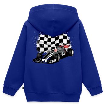 Racecar - Racing car - Racing flag - Kinder Premium Organic Zip Hoodie - Royalblau - Hinten - AI Model Kid Male (0cm)