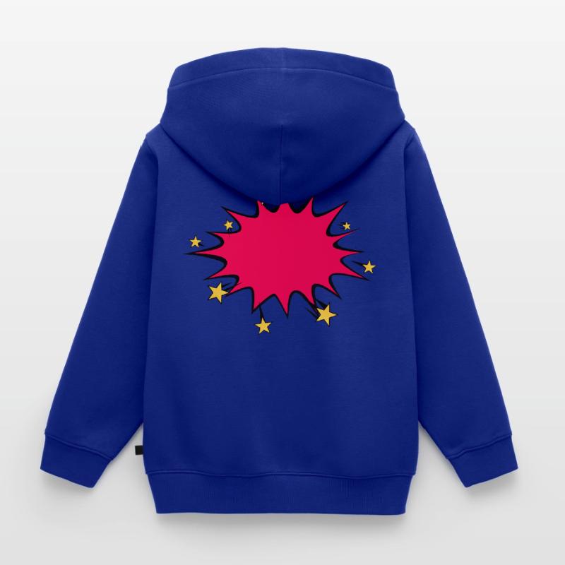 bubble explosion star eclate drawing Kids Premium Organic Zip-up Hoodie