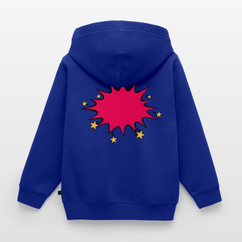 bubble explosion star eclate drawing Kids Premium Organic Zip-up Hoodie
