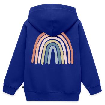 Regenbogen pastell - Kinder Premium Organic Zip Hoodie - Royalblau - Hinten - AI Model Kid Male (0cm)